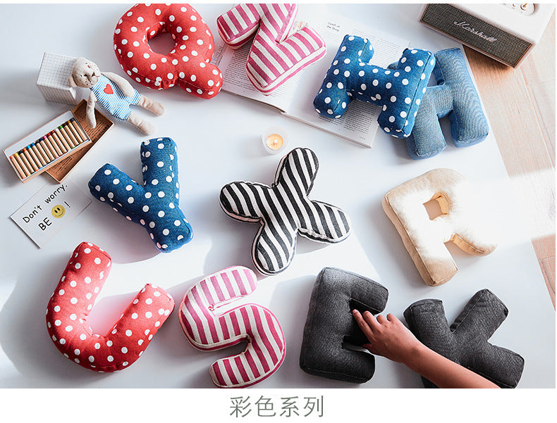 plush decorative letters