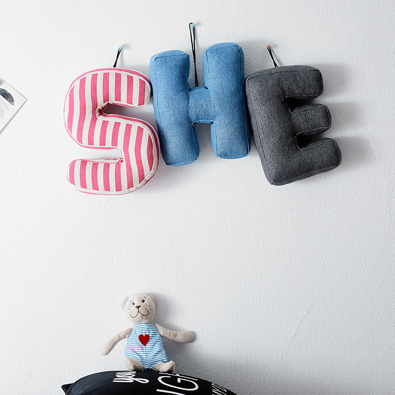 plush decorative letters