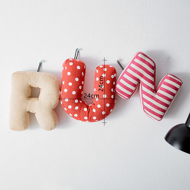 plush decorative letters