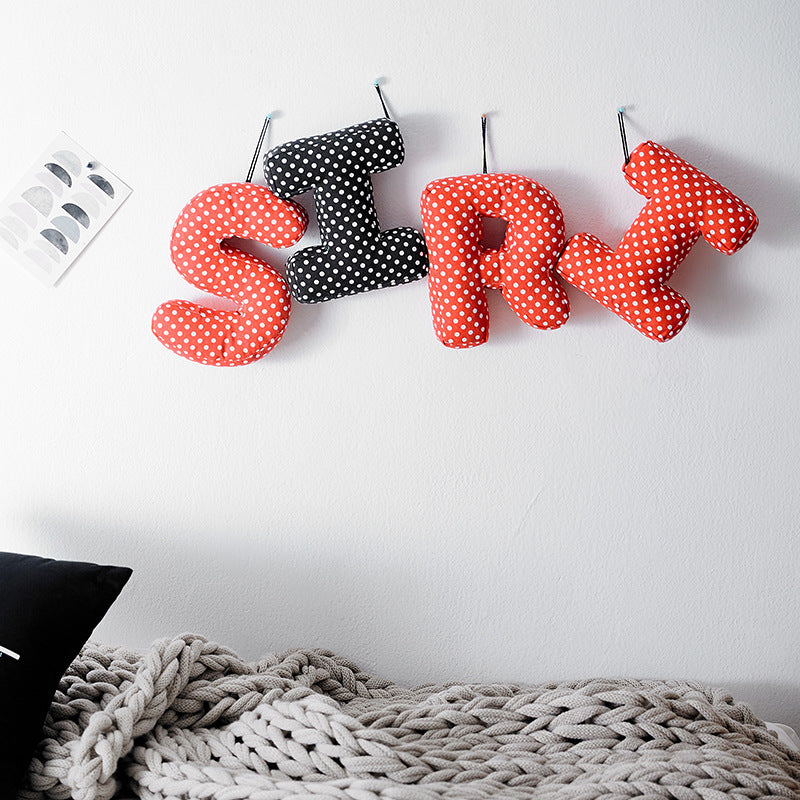 plush decorative letters