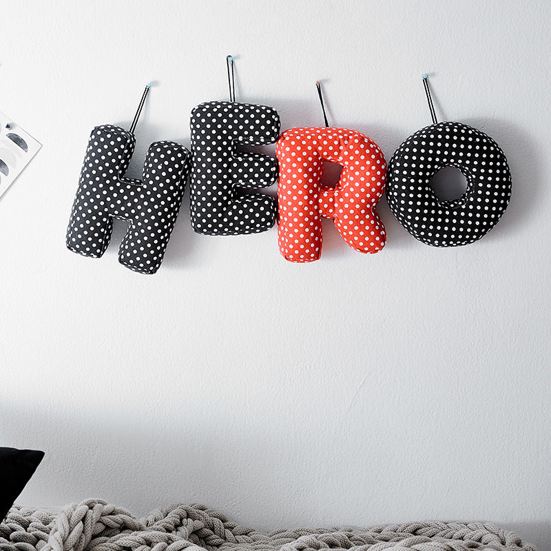 plush decorative letters