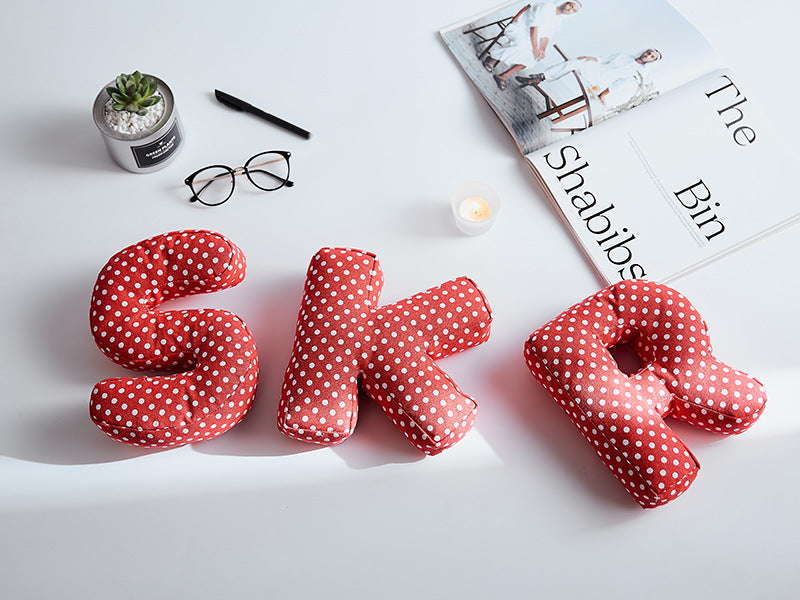 plush decorative letters